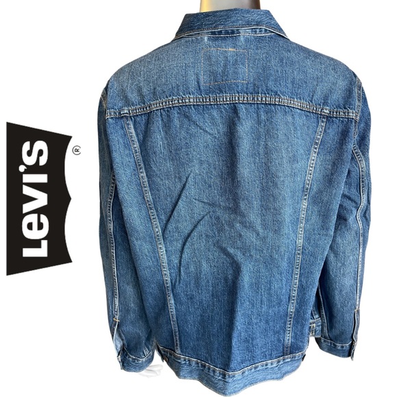 Levi’s Men’s Jean Jacket Red Tab Trucker Denim Jacket Size XL - Picture 5 of 12